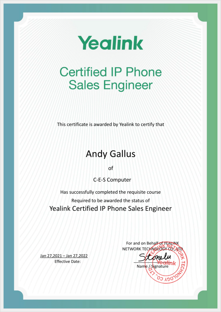 Yealink Certified IP Phone Sales Engineer