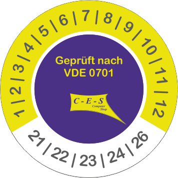 Prüfetikett VDE 0701